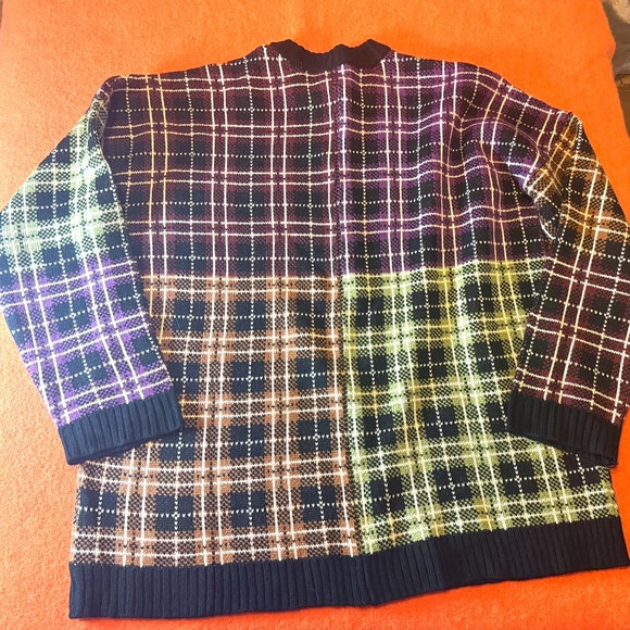 The Ragged Priest Anarchy checkered plaid oversized jacquard sweater NWOT - Picture 10 of 11